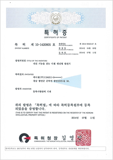 Certificate of Patent 